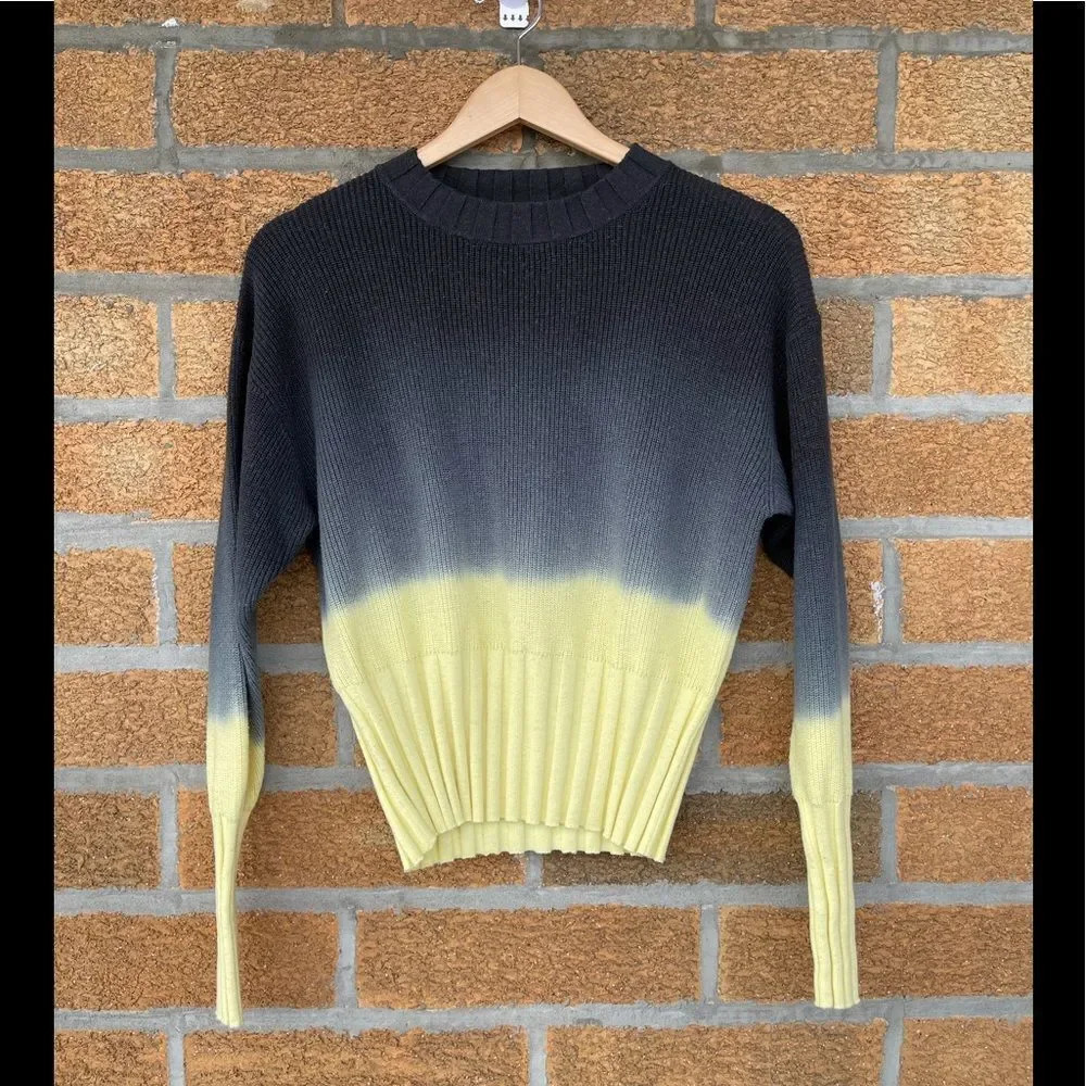 WHISPER BY BRODIE TIE-DYE COTTON KNIT PULLOVER SWEATER SIZE SMALL